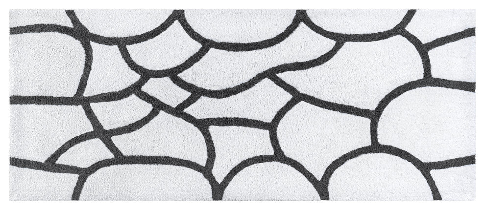 Edington Machine Tufted Bath Mat, Gray, 24x60
