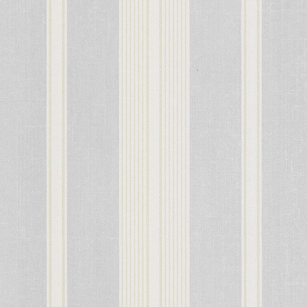 Stripes And Damasks, Classic Damask Stripes White, Light Blue Wallpaper Roll