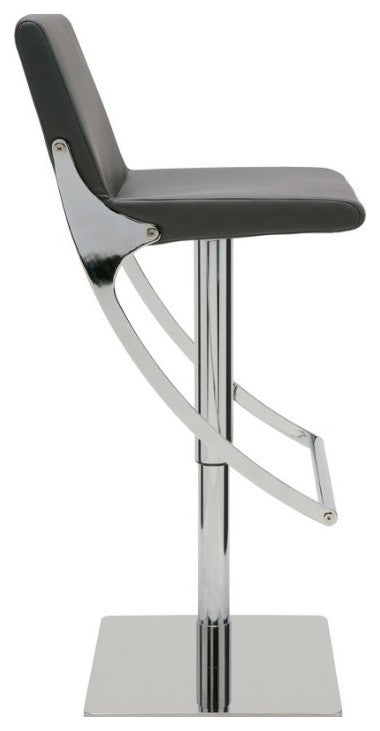 Swing Adjustable Barstool by Nuevo Living, Grey