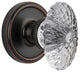 Grandeur Single Dummy-Georgetown Plate-Burgundy Crystal Knob-Timeless Bronze