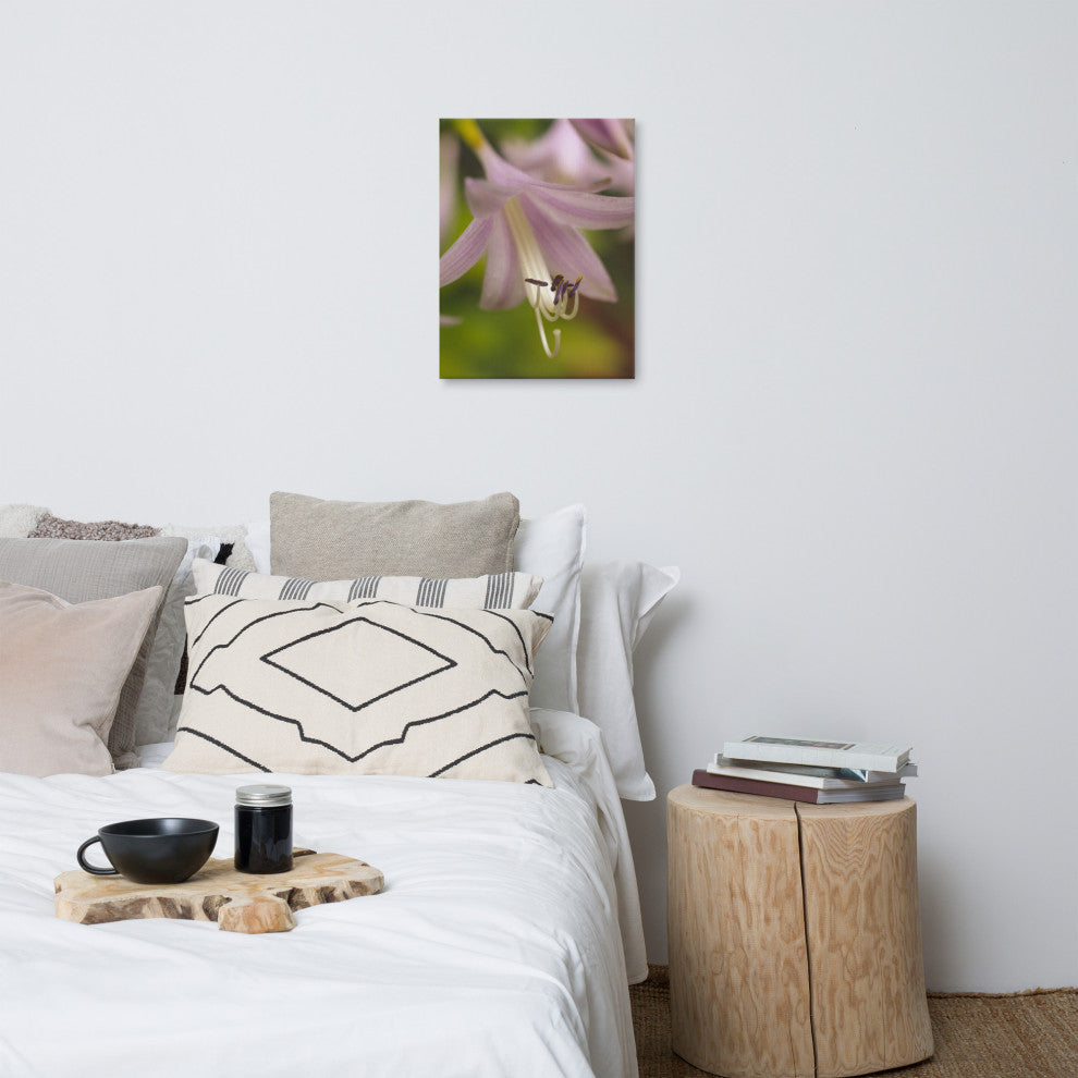 Close-up Hosta Bloom Floral Nature Photo Canvas Wall Art Print, 18" X 24"