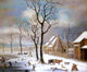Robert Street Village in Winter Wall Decal