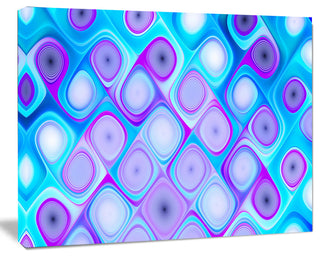 Blue Purple Pattern with Swirls, Oversized Abstract Canvas Art Print, 60x40