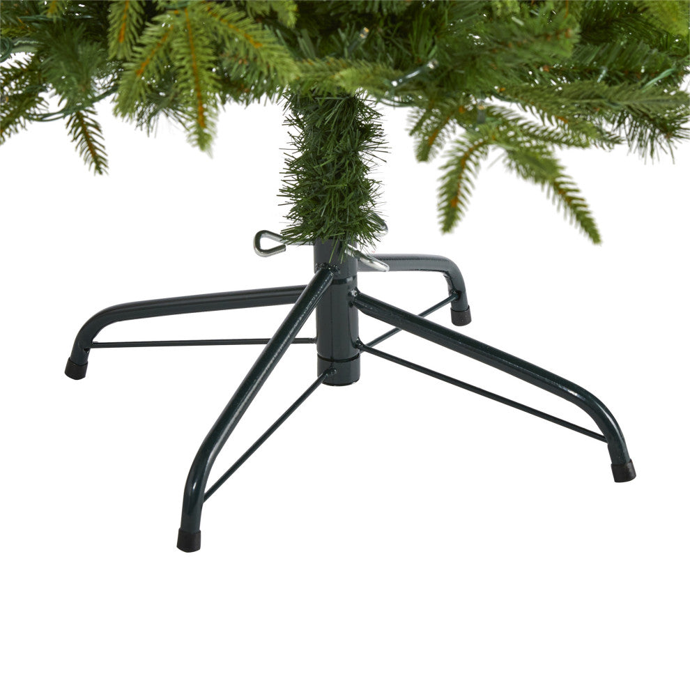 4' Colorado Mountain Fir Natural Look Faux Xmas Tree With 150 Clear LED Lights