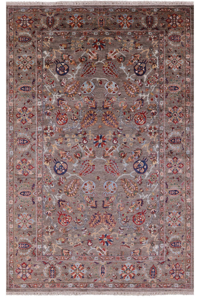 Hand Knotted Persian Tabriz Wool Rug 5' 11" X 8' 11" Q10116