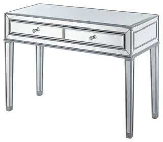 Desk 42"Wx18"Dx30"H, Antique Silver Paint