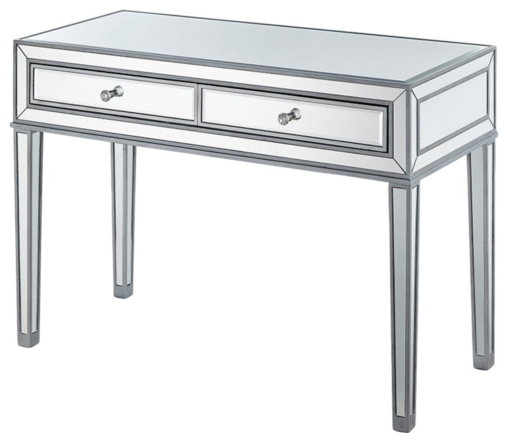 Desk 42"Wx18"Dx30"H, Antique Silver Paint