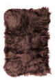 HomeRoots 48" x 72" x 2" Chestnut Sheepskin Long-Haired Area Rug