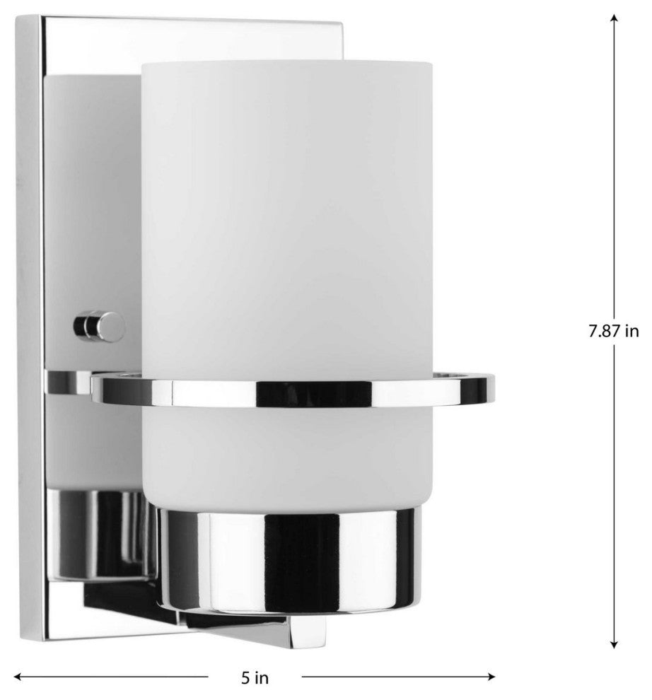 Reiss Collection One-Light Modern Farmhouse Polished Chrome Vanity Light