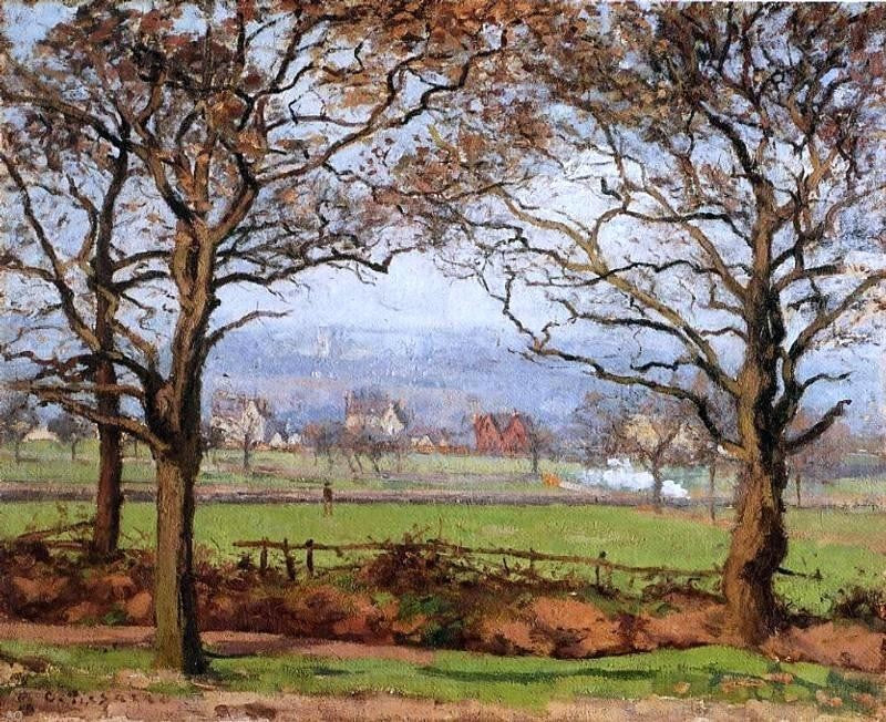 Camille Pissarro Near Sydenham Hill  Looking towards Lower Norwood Canvas Wrap
