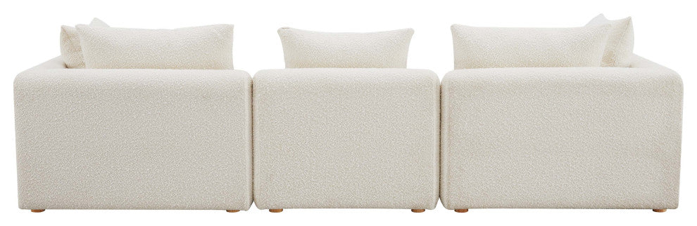 Hangover Upholstered Sofa, Cream Boucle