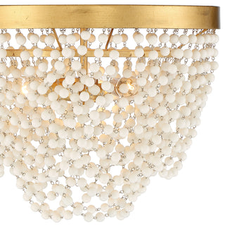 Crystorama Lighting Group FIO-A9103-WH Fiona 3 Light 14"W Flush - Antique Gold