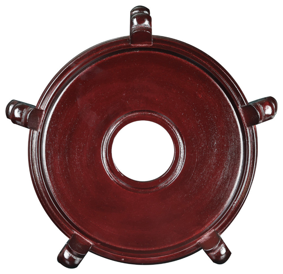 Oriental Porcelain Fish Bowl Stand, 15.5"