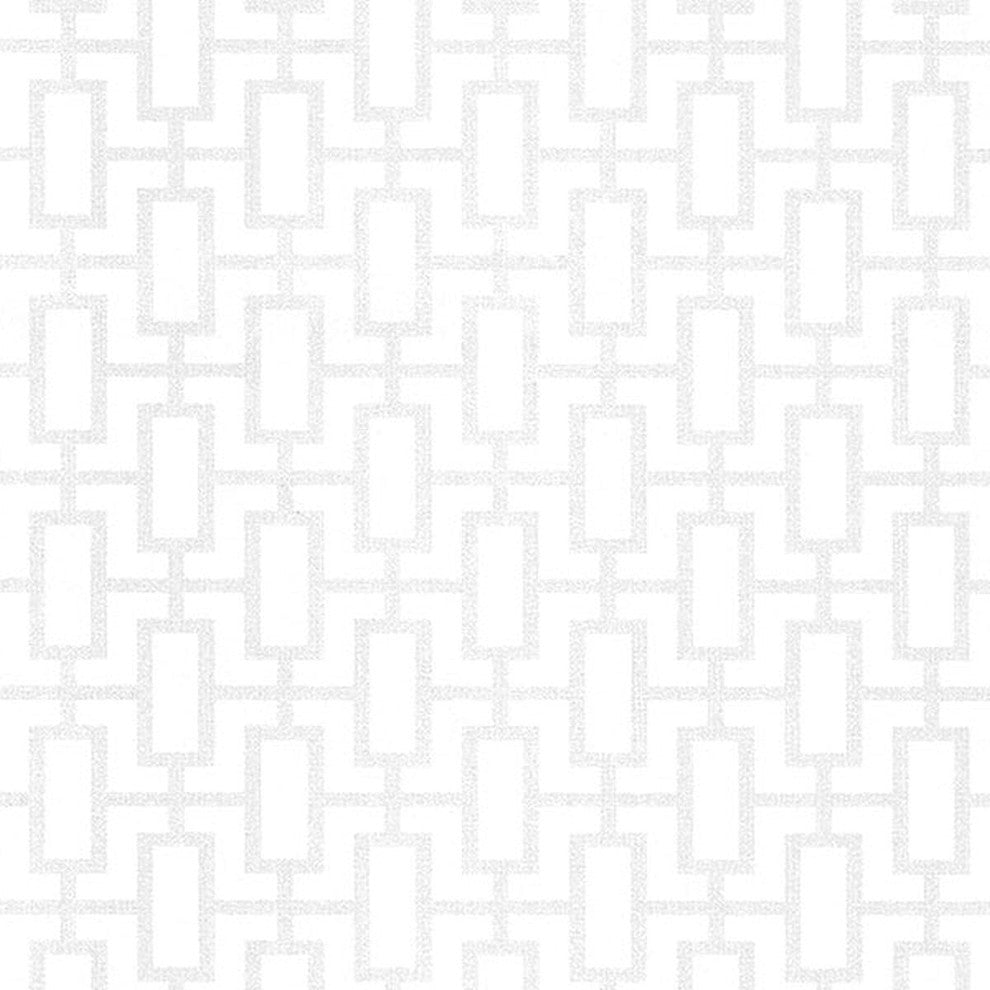 Shades, Damask Geometric Graphic White Wallpaper Roll