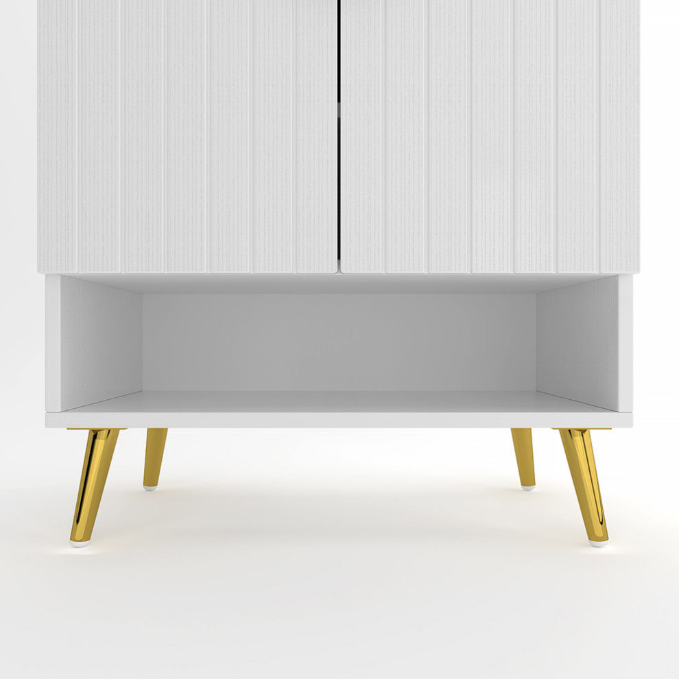 Yellar Nordic Shoe Storage Cabinet 5 Shelves Entryway Shoe Cabinet, White