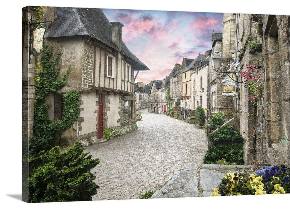 "Rochefort en Terre Village" Wrapped Canvas Art Print, 24"x16"x1.5"