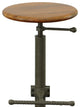 Justin Adjustable Stool, Chestnut/Industrial