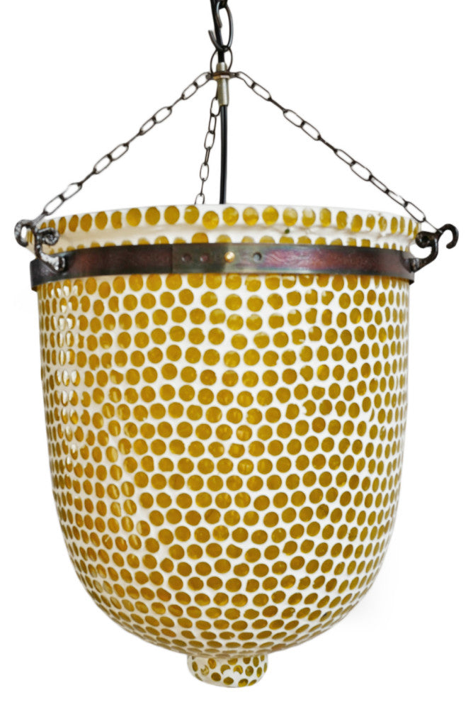Yellow Mosaic Bucket Pendant, Medium