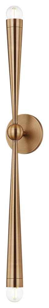2-Light Wall Sconce, Patina Brass