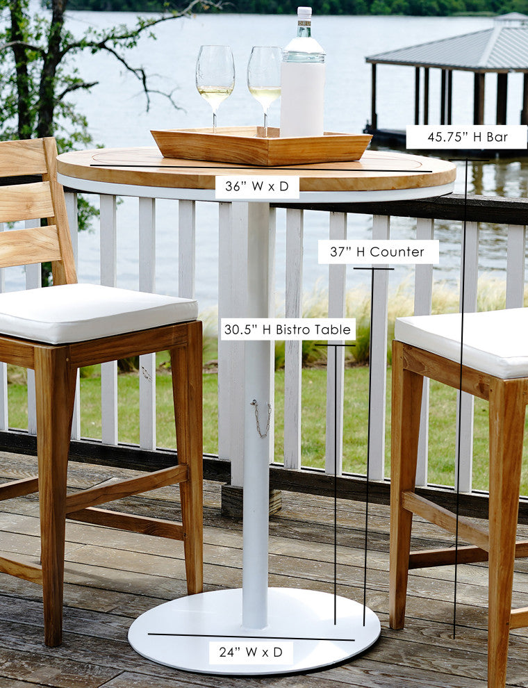 Catalina Teak Outdoor Bar Table