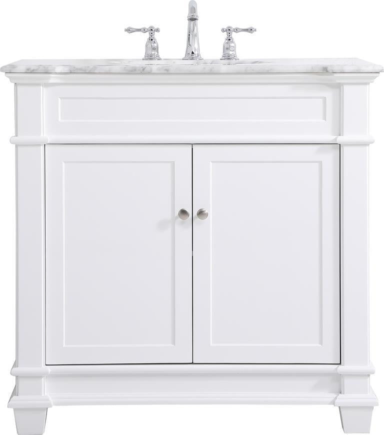 Transitional 36" Vanity Set, White