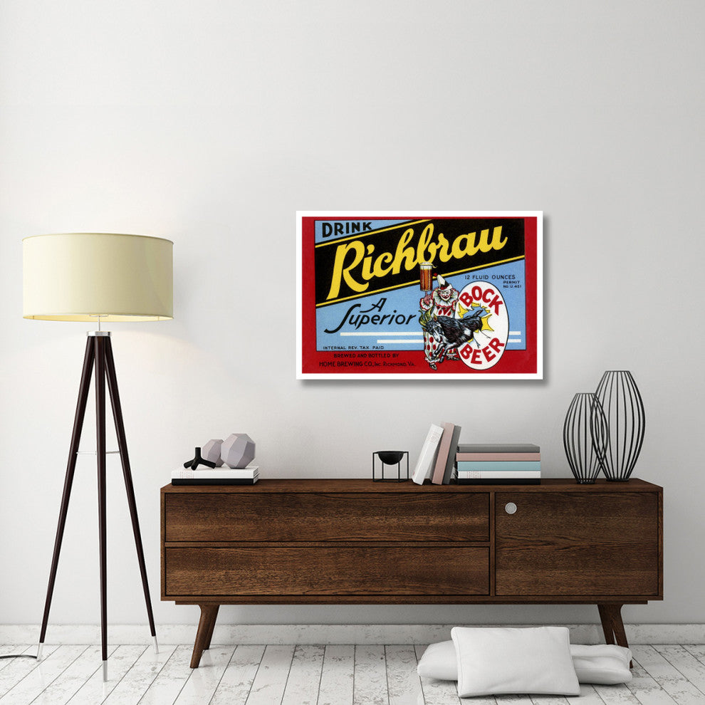 "Drink Richbrau Bock Beer" Digital Paper Print by Vintage Booze Labels, 42"x29"