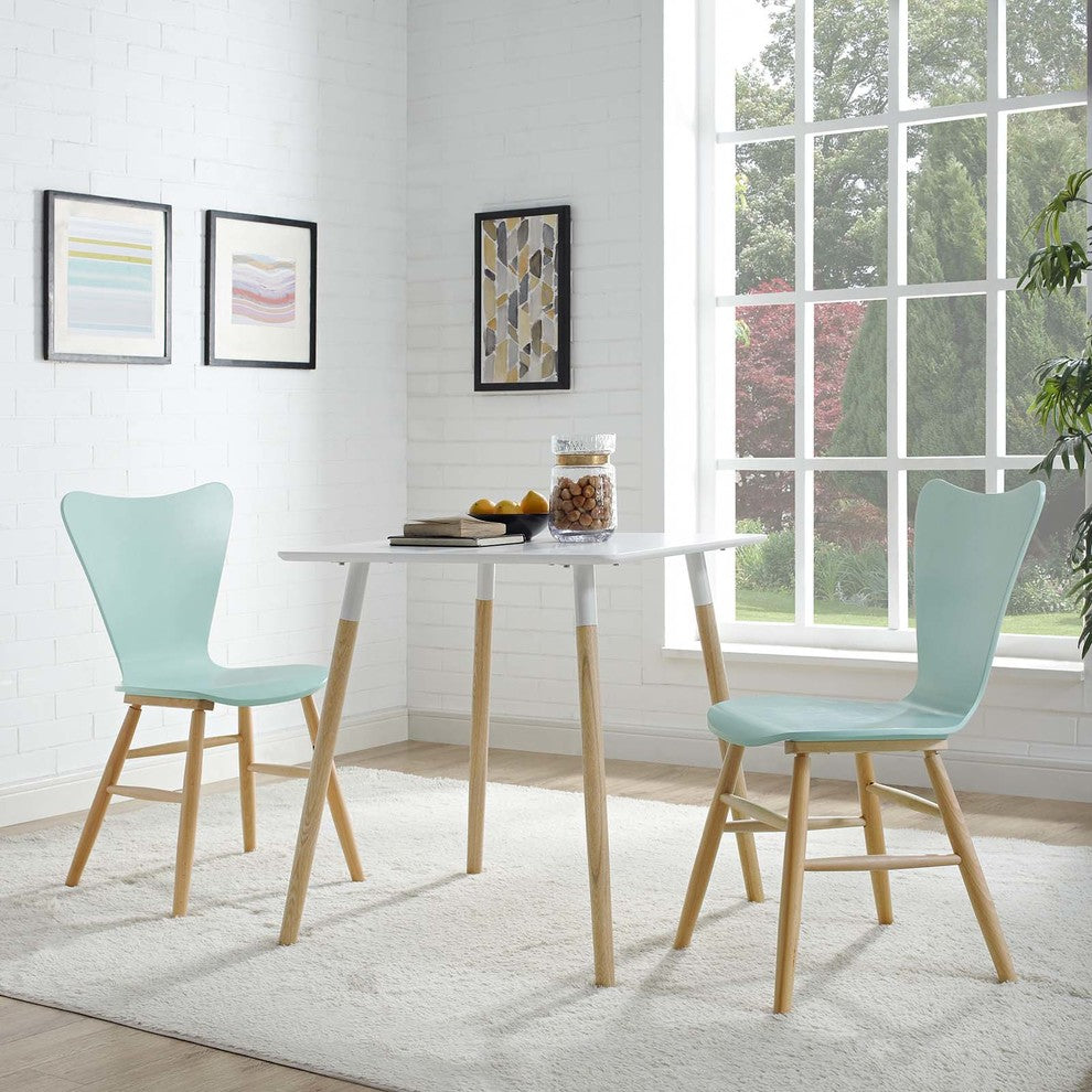 Cascade Dining Chair Set of 2, Light Blue