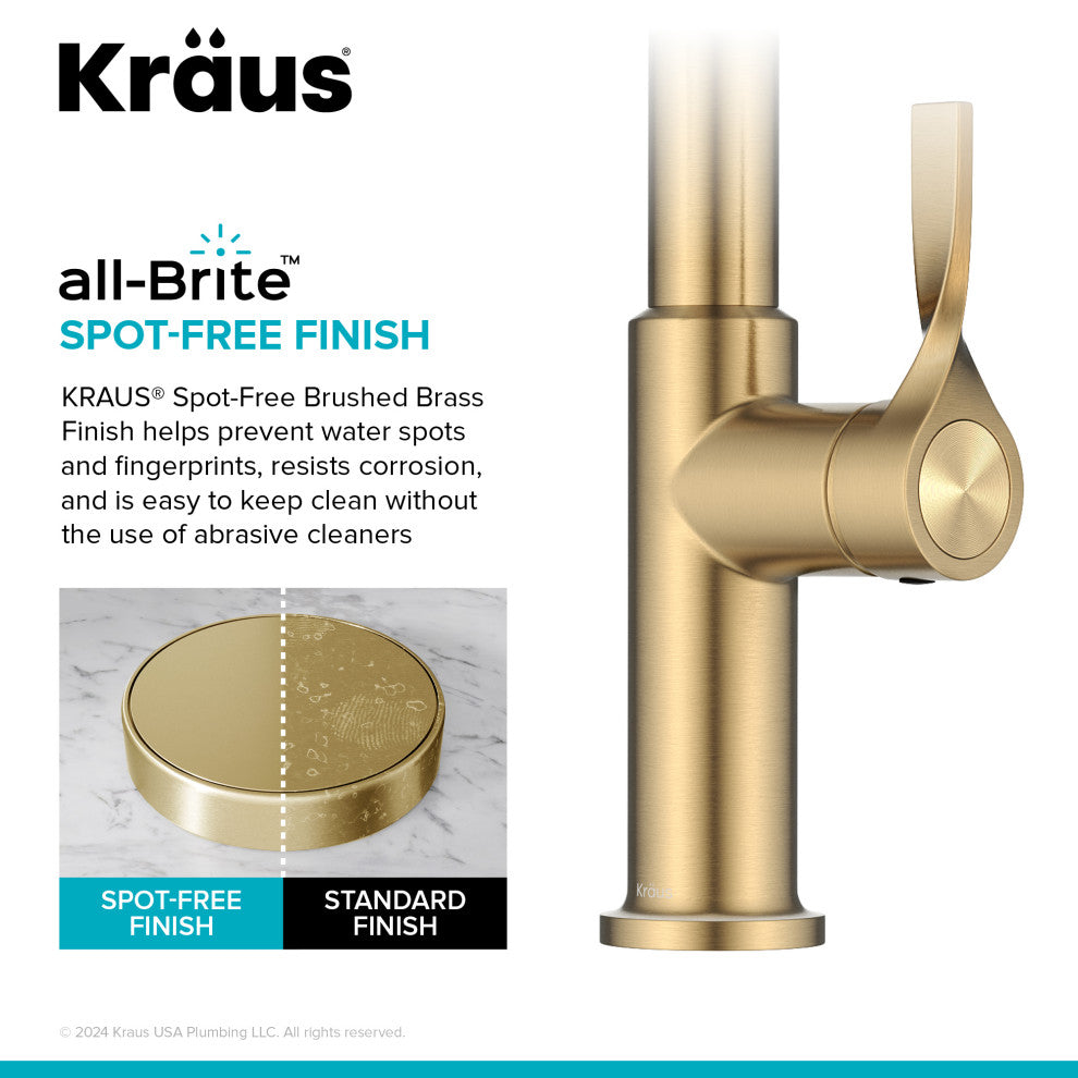 KRAUS Torak 2-Function Single Handle Pull Down Kitchen Faucet SFBB