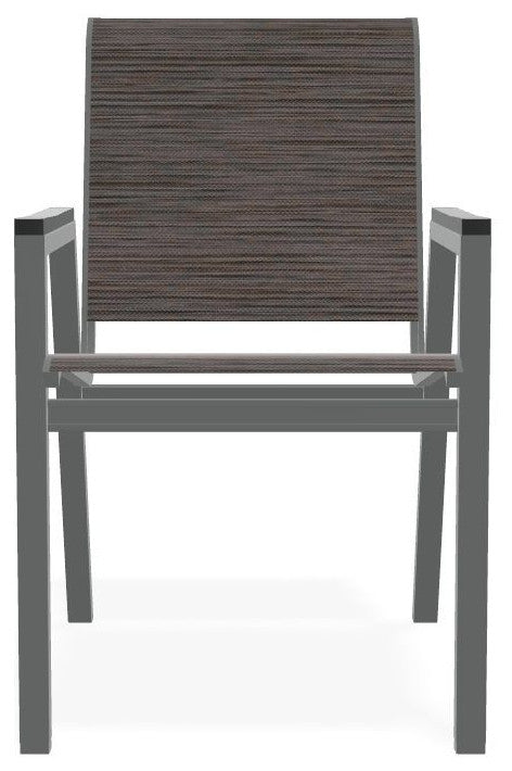 Bazza Sling Stackable Outdoor Dining Chair, James/Graphite