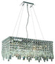 Elegant Maxim Dining Room Light, Chrome Finish With Royal Cut Crystal