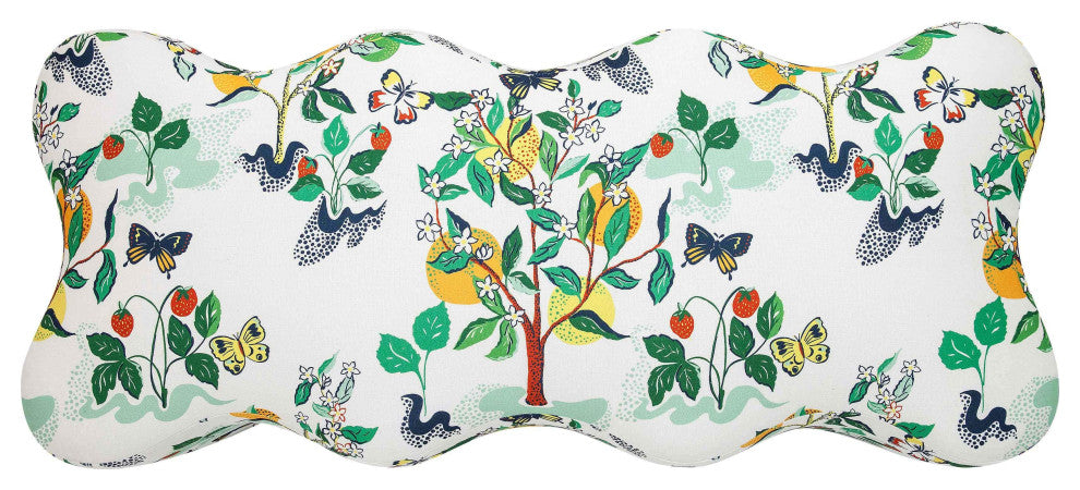 Archie Upholstered Bench in Citrus Garden Print