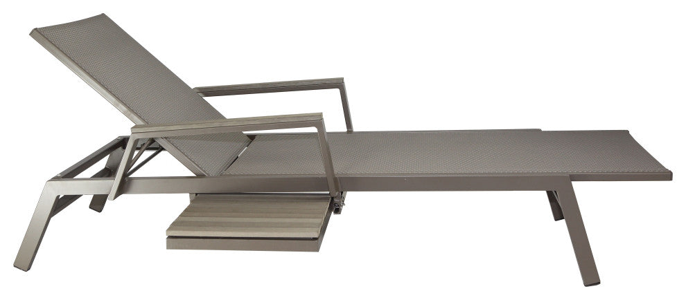 Riviera Outdoor Lounger, Gray