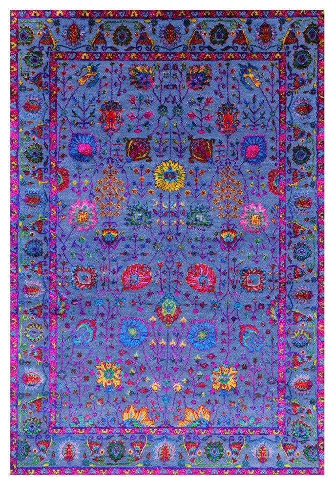 Wool & Silk Persian Handmade Rug 6' 0" X 9' 1" - Q15981