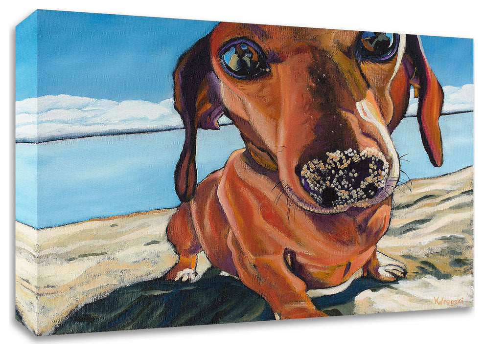 Sand Dog by Kathryn Wronski, Print on Canvas, 20"x16"