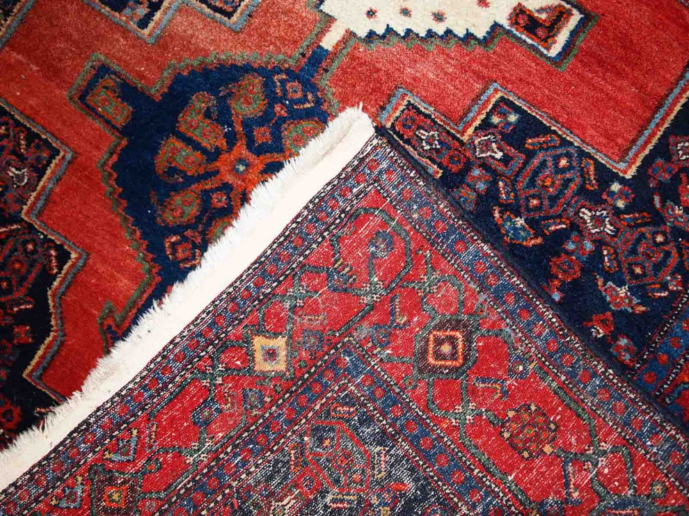 Handmade Vintage Persian Senneh Rug, 3.9'x5.5', 119cmx169cm 1960s
