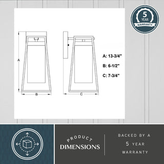 Nash 6.5" Outdoor Wall Light Textured Black