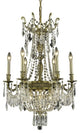 Elegant Esperanza Fixture, Antique Bronze Finish With Elegant Cut Crystal