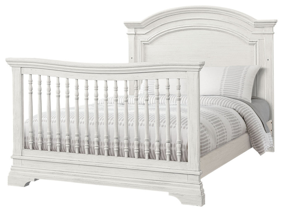 Olivia 60"W Wood Convertible Crib, Brushed White