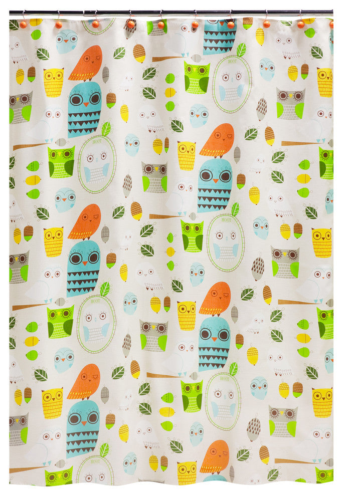 Give a Hoot Shower Curtain