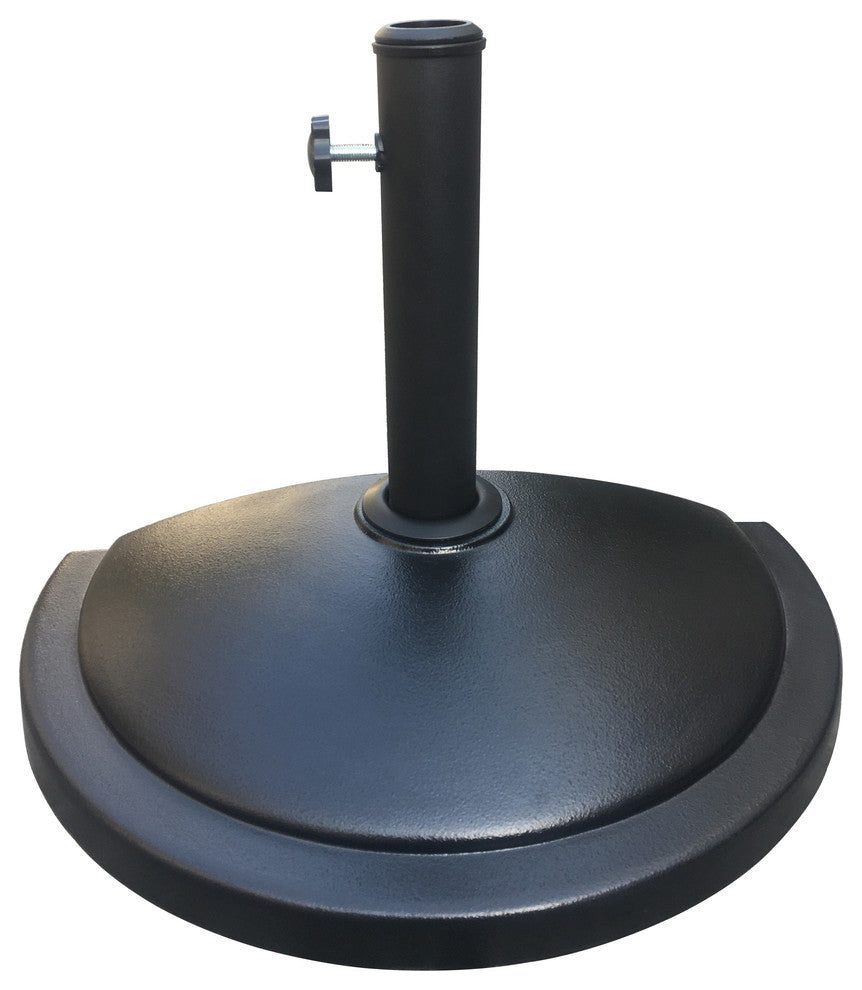 Olive Outdoor 25lb Concrete Half Round Umbrella Base