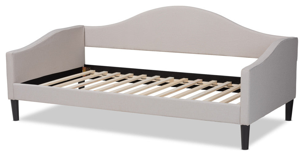 Selena Contemporary Fabric Upholstered Twin Daybed, Beige