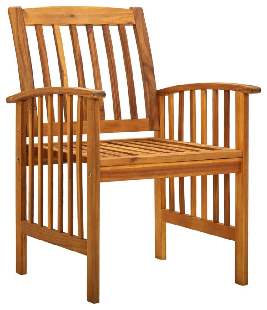 Vidaxl Garden Dining Chairs 3-Piece Set With Cushions Solid Acacia Wood