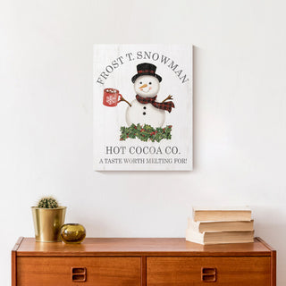 Frost T Hot Cocoa 11x14 Canvas Wall Art