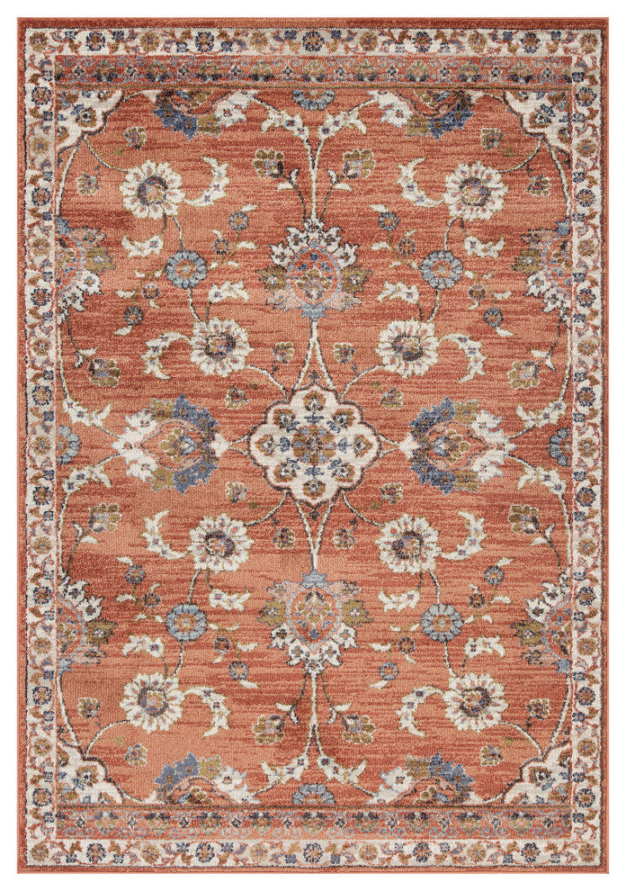 Jordan Bea Power-Loomed Polypropylene Area Rug, Orange, 6'7"x9'