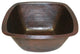 15" Square Copper Kitchen Bar Prep Sink Drop In or Under Mount