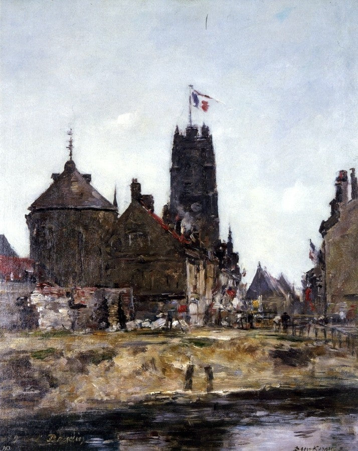 Eugene-Louis Boudin Dunkirk  Festival Day, 20"x25" Gallery Wrapped Canvas