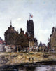 Eugene-Louis Boudin Dunkirk  Festival Day, 20"x25" Gallery Wrapped Canvas