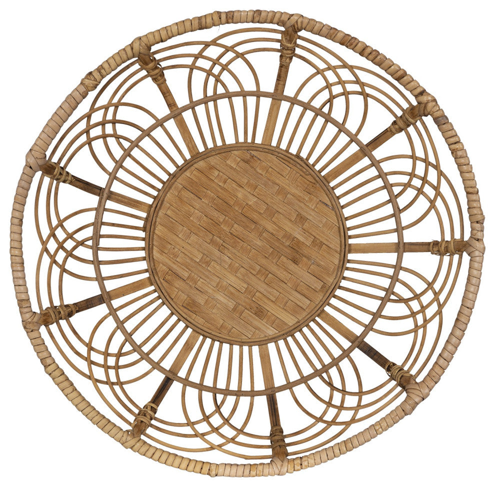 Petite Bohemian Bamboo Decorative Wall Basket