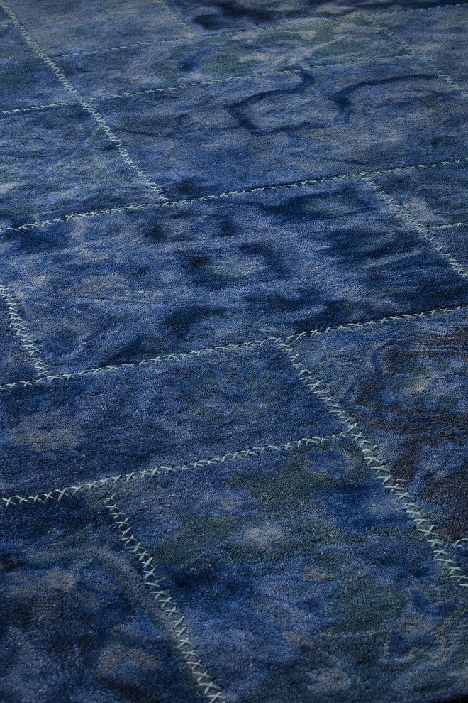 Hand Tufted Blue Wool Area Rug