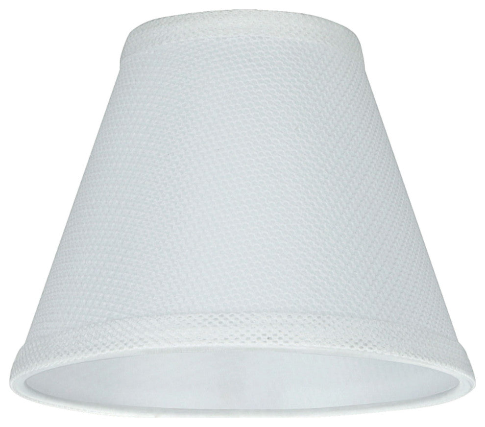 32107-9 Small Hardback Empire  Chandelier Clip On Lamp Shade White 3"x6"x5"